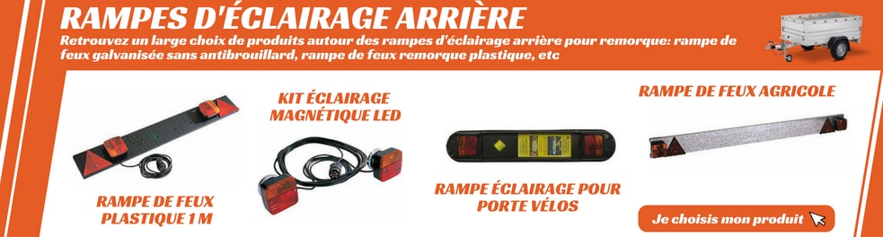 Rampe d'éclairage LED magnétique pour remorque