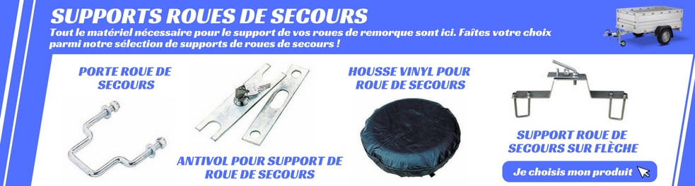Support Roue de Secours Sous-Châssis Universel - Accessoires remorque
