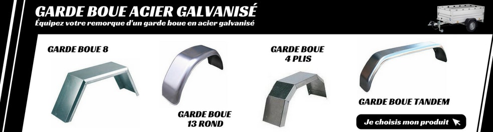 Garde boue acier galvanisé - Garde-boue remorque