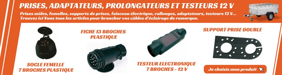 Socle femelle prise remorque 7 broches plastique