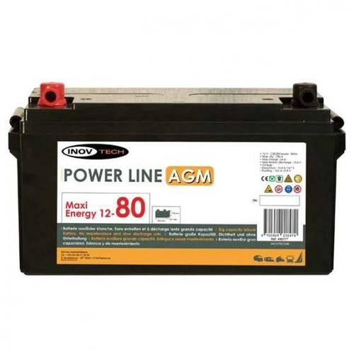 Batterie Decharge Lente Power Line Agm 80 A H