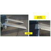 2 rampes droites en aluminium avec rebords 4.5 cm