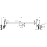 essieu 450 kg 4 trous entraxe 115