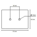 platine de renfort 175 x 125 x 25 mm