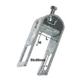 u chandelle 100 x 50 mm pour tube 50 x 50 mm