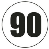 disque de vitesse adhésif 90 km/h