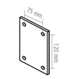 contre plaque de support roue jockey ø 70 mm