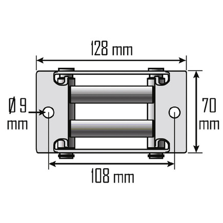 Guide-câble à Rouleaux Pour Treuil 4 Voies - Capacité 907kg Ou 2041kg - Acier Haute Résistance, Finition époxy