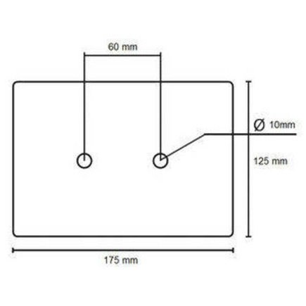 platine de renfort 175 x 125 x 25 mm