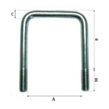 bride zinc 121 x 85 x 10 mm