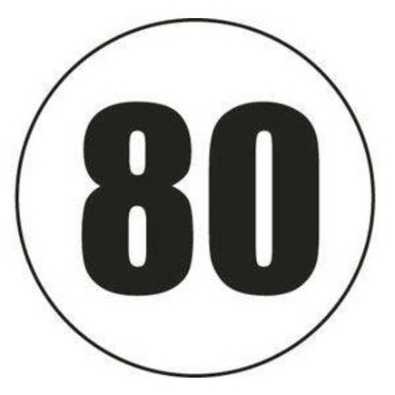disque adhésif 80 km/h