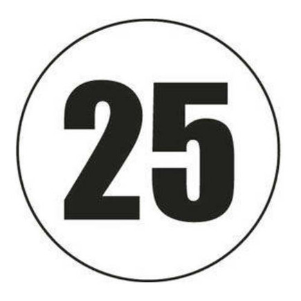 disque de vitesse adhésif 25 km/h