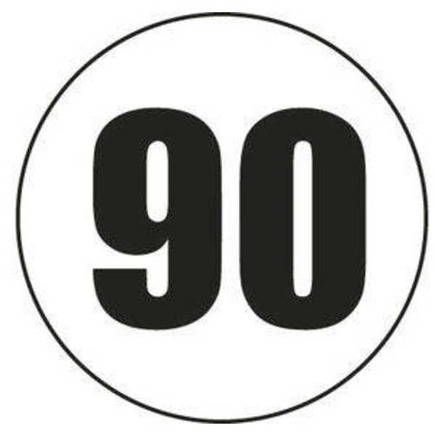disque de vitesse adhésif 90 km/h