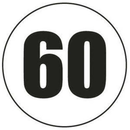disque adhésif 60 km/h