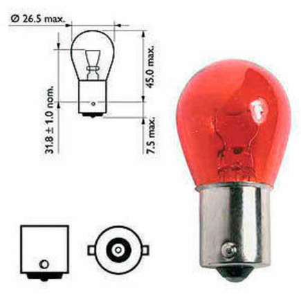 ampoule 21 w / 12 v ambre