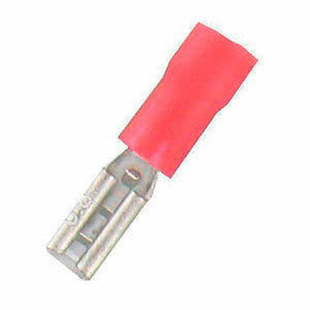 5 cosses femelles 6.3 mm rouge